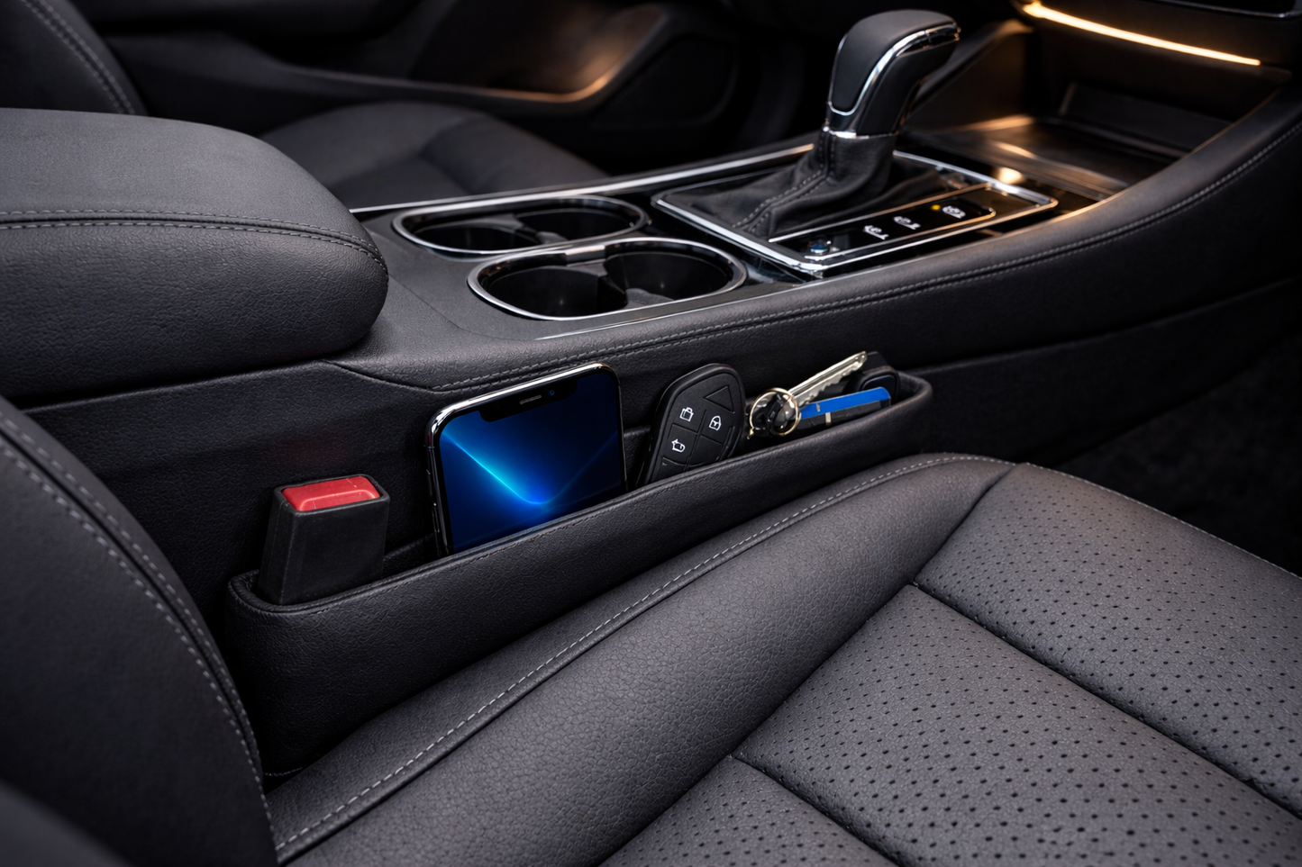 2-Pack Universal Car Seat Gap Fillers – Black Comfort Blocker